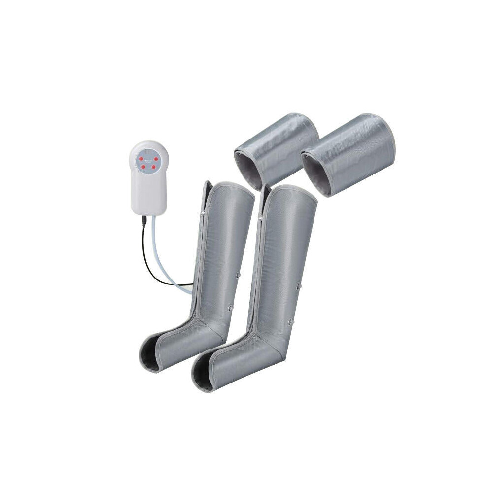 (Gray, EU Plug) Air Compression Leg Massager Electric Circulation Wrap