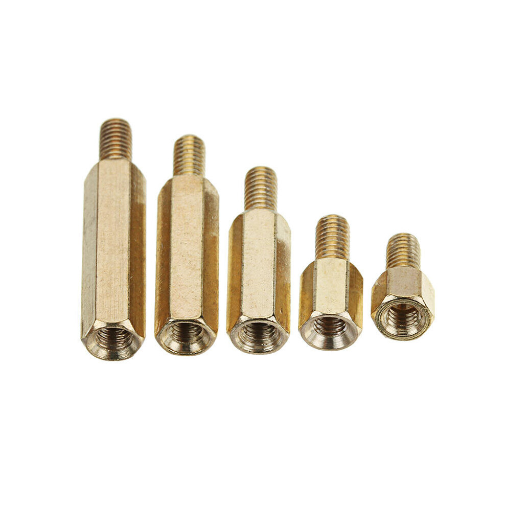 (4mm) M3BH4 100Pcs M3 Male-Female Brass Hex Standoffs Support Spacer Pillar Screw for PCB Board