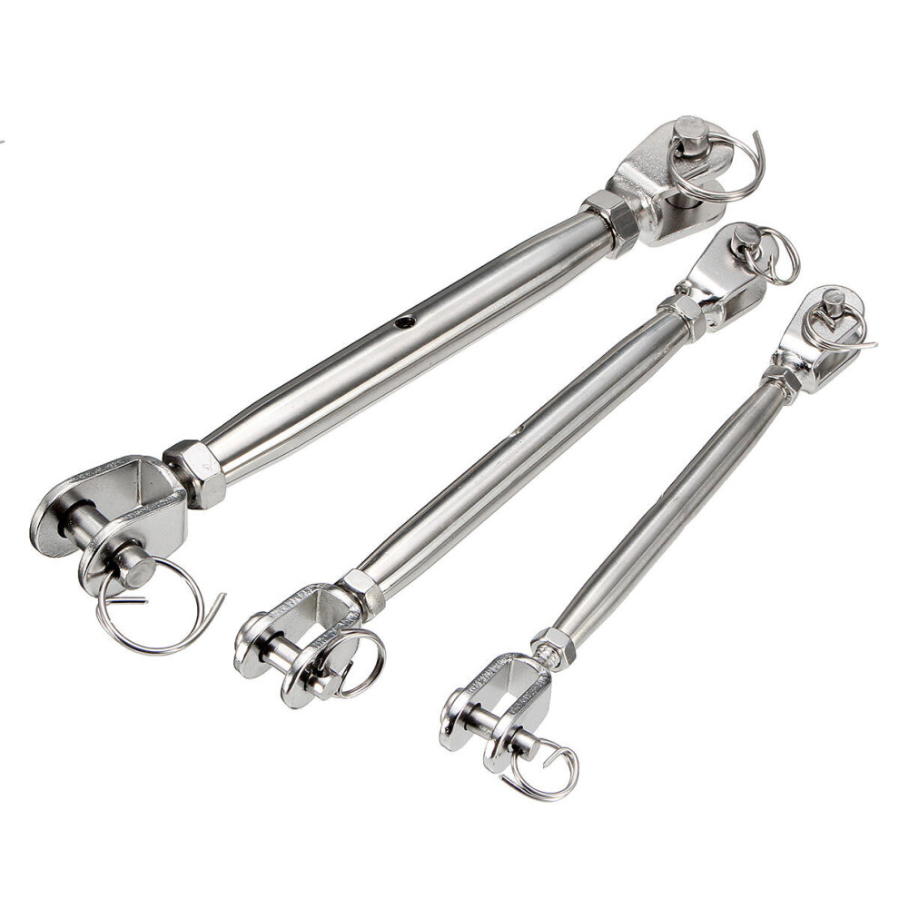 (M5) M5 M6 M8 Jaw & Jaw Turnbuckle 316 Stainless Steel Closed Body Rigging Screw for Marine Boat Yacht