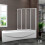 AICA Aica 4 Fold Bath Shower Screen Shower Door Panel 800x1400mm 2