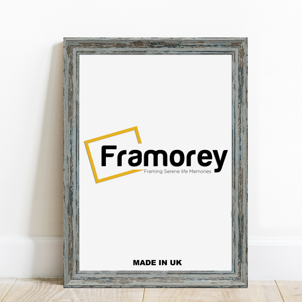 (30x16 Inch) Blue Vintage Distressed Photo Frames Picture Frame Handmade Wood Effect Wall Art Poster Frames Home DÃ©cor Frame-image-OPC-P986D2K-NEW