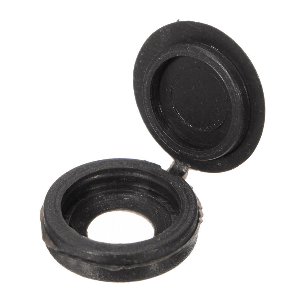 (Black) 50Pcs Hinge Plastic Screw Covers Caps 6Mm Hole Screw Protector Decor 5 Colors 3654659429292