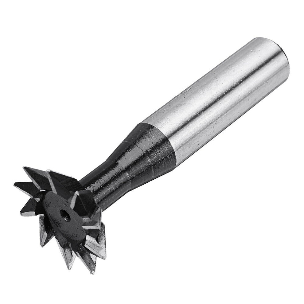 (18mm) 45 Degree 10-35mm Dovetail Groove HSS Straight Shank Slot Milling Cutter End Mill CNC Bit