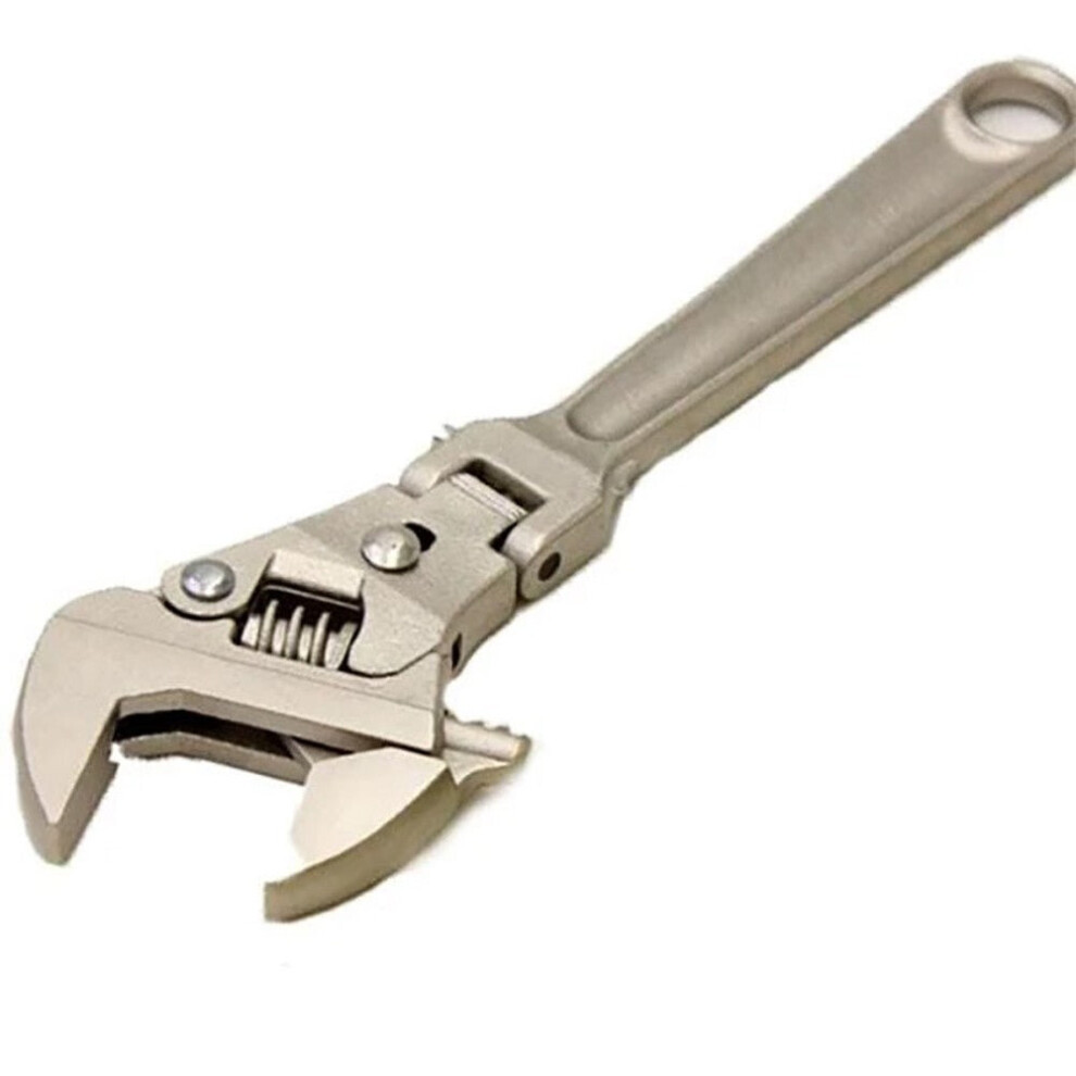 Adjustable Ratchet Wrench 180 Rotatable Folding Handle Spanner Hand Tool