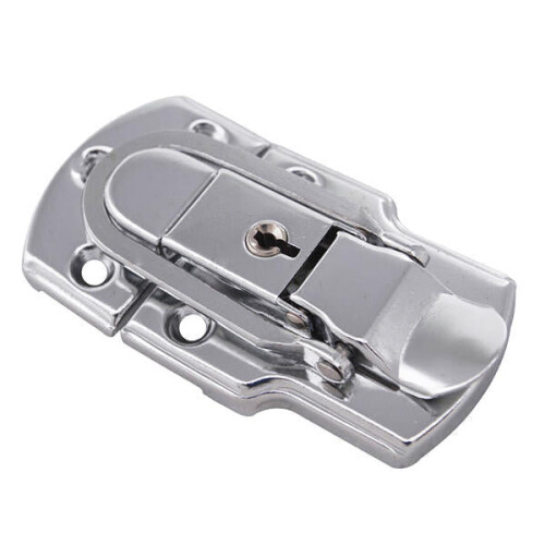 6401B 9050mm Chrome Plated Drawbolt Closure Latch Case Latch Key Locking 1