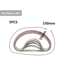 (5 Pcs ×40# Sanding Belt) 5pcs 10x330mm 40 to 120 Grit Sanding Belt for Flush Belt Machines Polishing Grind Machine