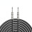 Metal 6.35mm Jack To 6.35mm Jack Connector 3M/10FT PVC Cable Digital Audio Cable 2