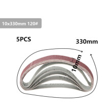 (5 Pcs ×120# Sanding Belt) 5pcs 10x330mm 40 to 120 Grit Sanding Belt for Flush Belt Machines Polishing Grind Machine