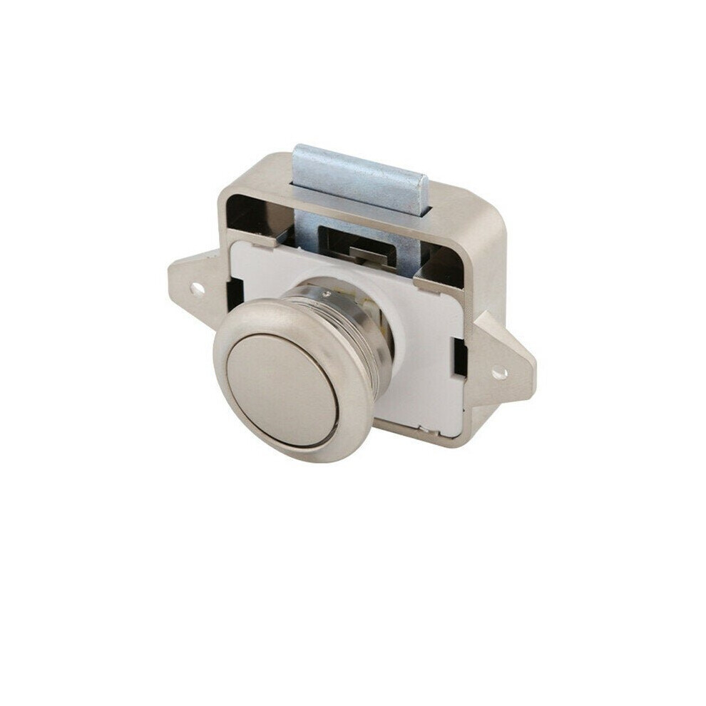 (A) Push Button Latch Knob Lock for Drawer Cupboard Door Caravan Motor Home Cabinet