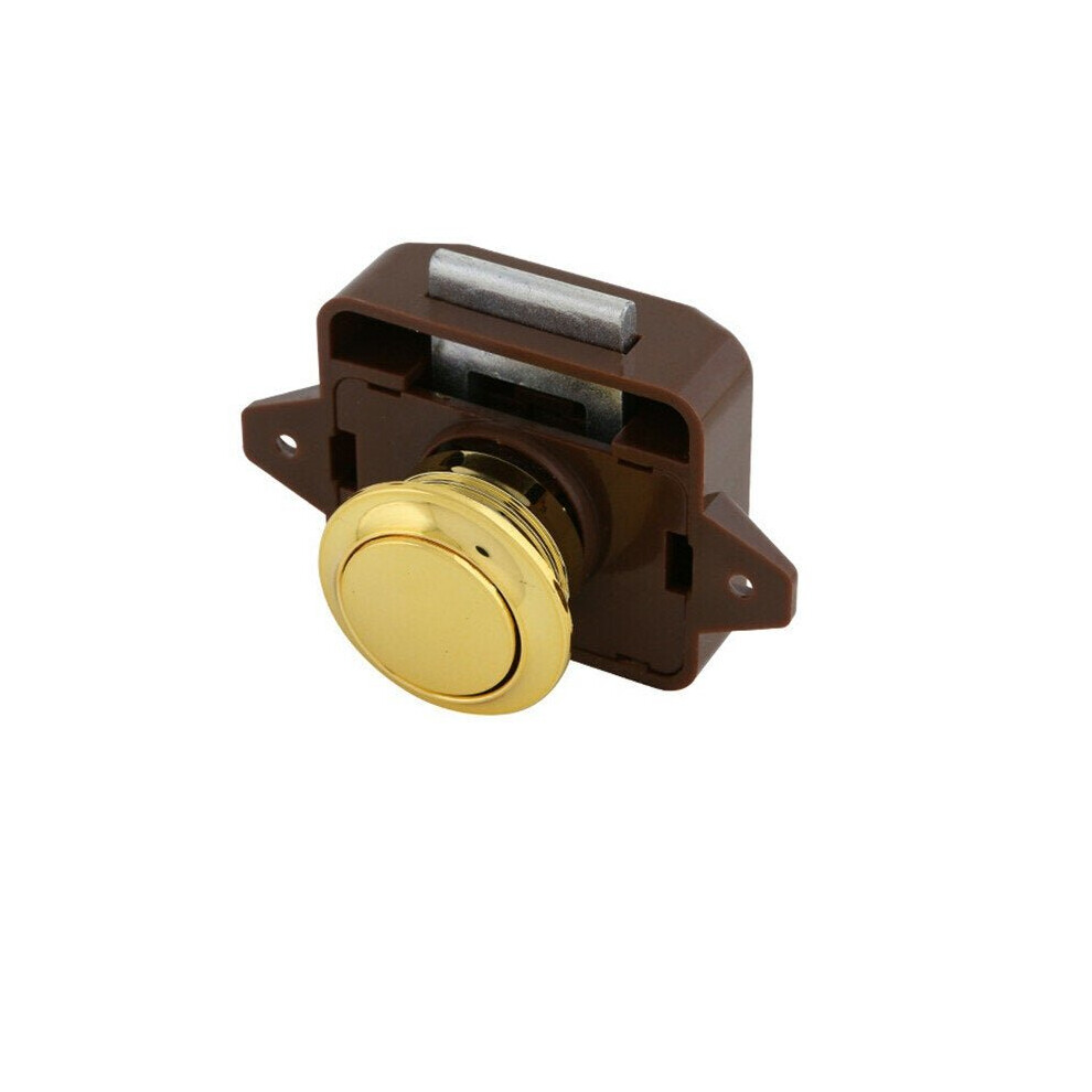 (E) Push Button Latch Knob Lock for Drawer Cupboard Door Caravan Motor Home Cabinet