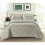 (Mink, Super King) Ruffle Embossed Quilted Bedspread Bed Throw Single Double King Size Bedding Set 1