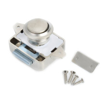(Chrome) Camper Car Push Lock RV Caravan Boat Motor Home Cabinet Drawer Latch Button