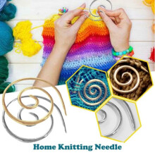 4pcs Spiral Cable Knitting Needle, Bent Tapestry Needles for Yarns Knitting, Mini Spiral Cable Needle Stitch Holders, Knitting Accessories