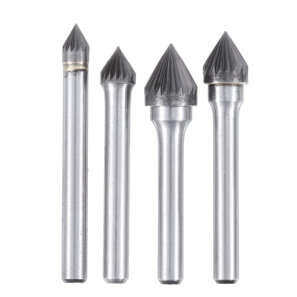 (10mm) 6mm Shank J Series Tungsten Carbide Burr Rotary Cutter File Metal Carving Polishing Tools