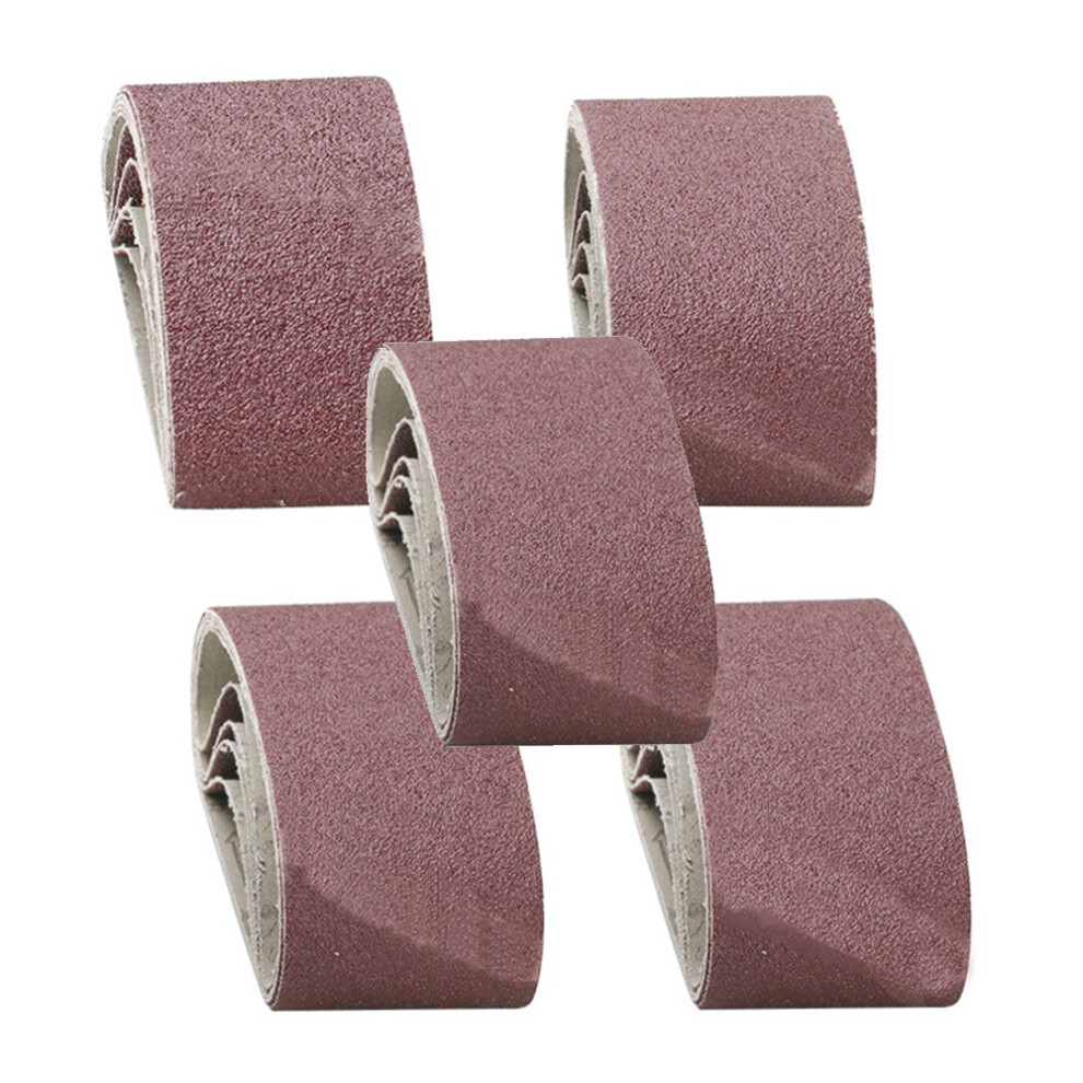 (#40) 5Pcs 65x410mm Abrasive Sanding Belts 40/60/80/120 Grit Aluminium Oxide Power Tools Accessory for Grinding Polishing Sander