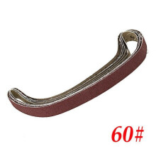 (60#) 10pcs 15x452mm Sanding Belt 60-600 Grit for M10 Sander Adapter Polishing Machine