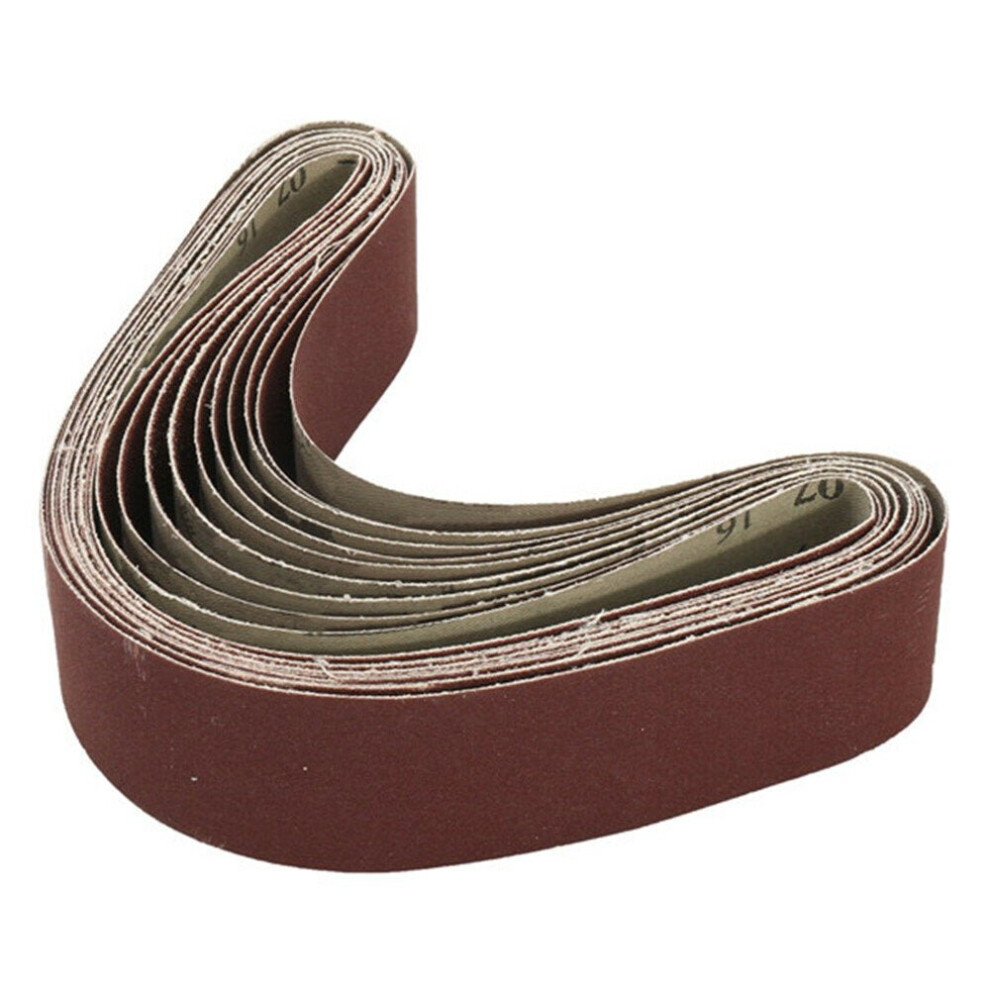 (80#) 10pcs 40 to 1000 Grit 30mm x 540mm Sanding Belts For Angle Grinder Belt Sander Attachment