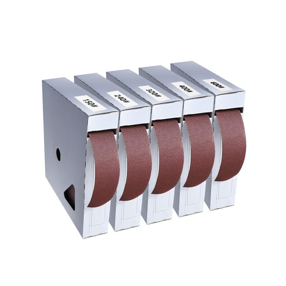 (600#) 50 Meters 150-600 Grit Box Sanding Belt Roll Drawable Emery Cloth Sandpaper Sanding Pack Roll For Wood Turners Wood Working Metal Grinding Poli 6112211860503