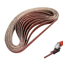 (120) 10pcs 60 to 600 Grit 15mm x 452mm Sanding Belts for Angle Grinder Sanding Belt Adapter