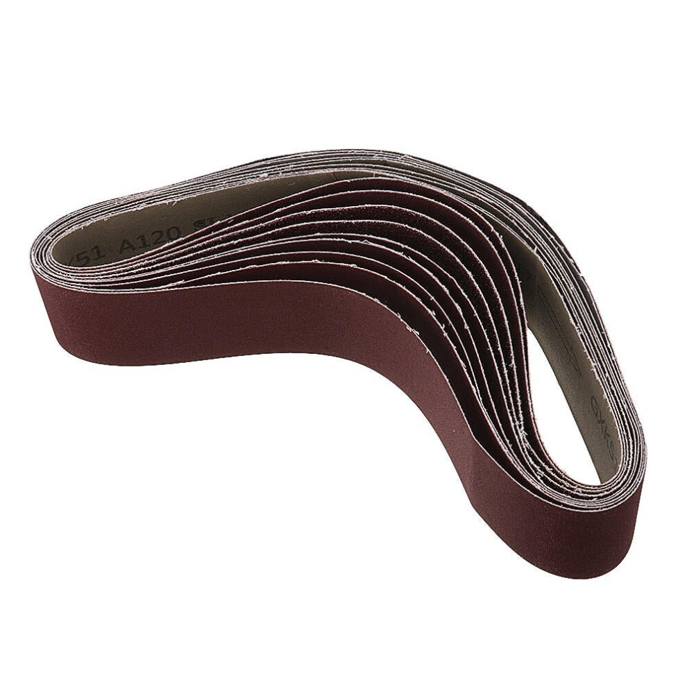 10Pcs 60/120/150/240 Grit 40Mm X 680Mm Sanding Belt For Grinding Machine 3654659276346