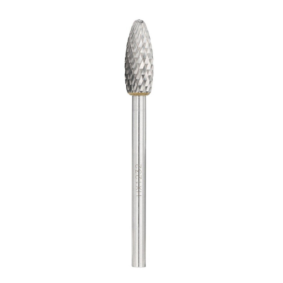 (D) 6mm Shank Tungsten Carbide Rotary Burr File For Metal Fine Teeth Rotary File Double Cut Metal File