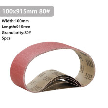 (80#5 Pcs x Sanding Belt) 5Pcs 915x100mm 40 to 400 Grit Sanding Belt for Flush Belt Machines Polishing Grind Machine