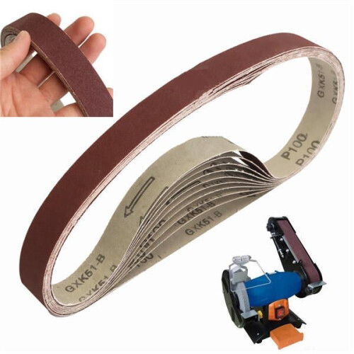 10pcs 760x25mm 100 Grit Sanding Belts Abrasive Sanding Paper 1