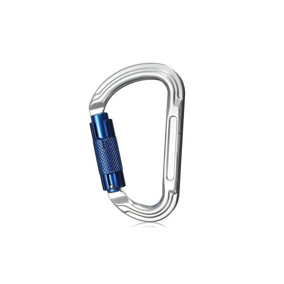 30KN Aluminum Alloy D Shape Carabiner Buckle Climbing Safety Device Tool