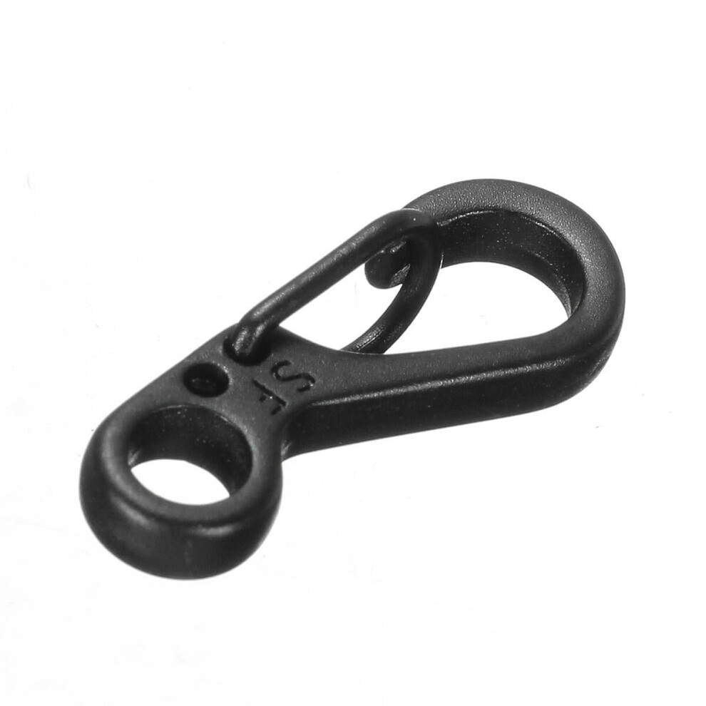 5Pcs Black EDC Tool Alloy Carabiner Camp Snap Clip Hook Keychain Keyring Hiking Climbing