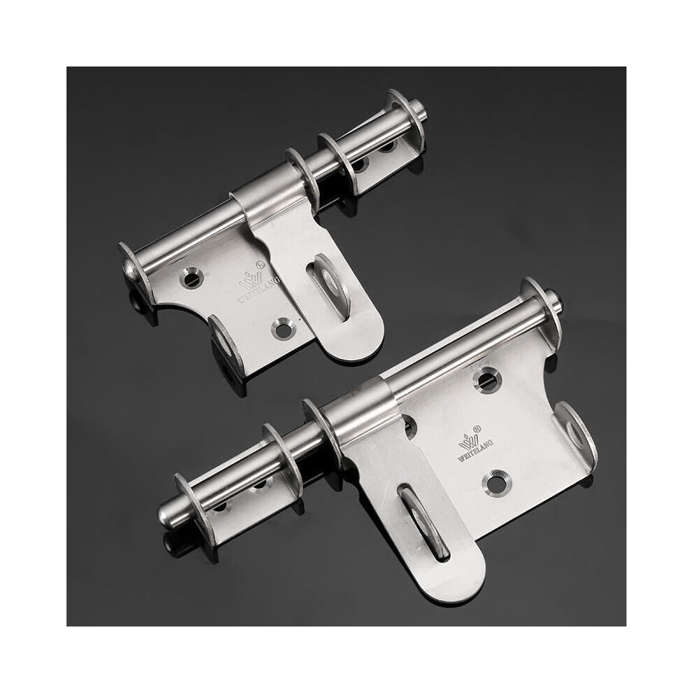 (.A) Stainless Steel Left and Right Latches Sliding Lock Security Door Latch with Screws