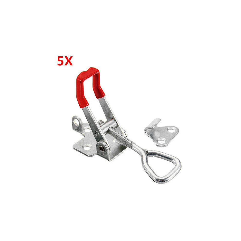 5Pcs 180Kg/397Lbs Quick Latch Type Toggle Clamp Catch Adjustable Lever Handle