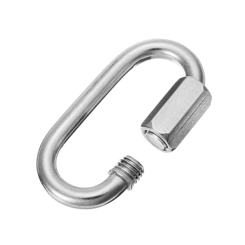 5mm 304 Stainless Steel Quick Link Marine Oval Thread Carabiner Chain Connector Link