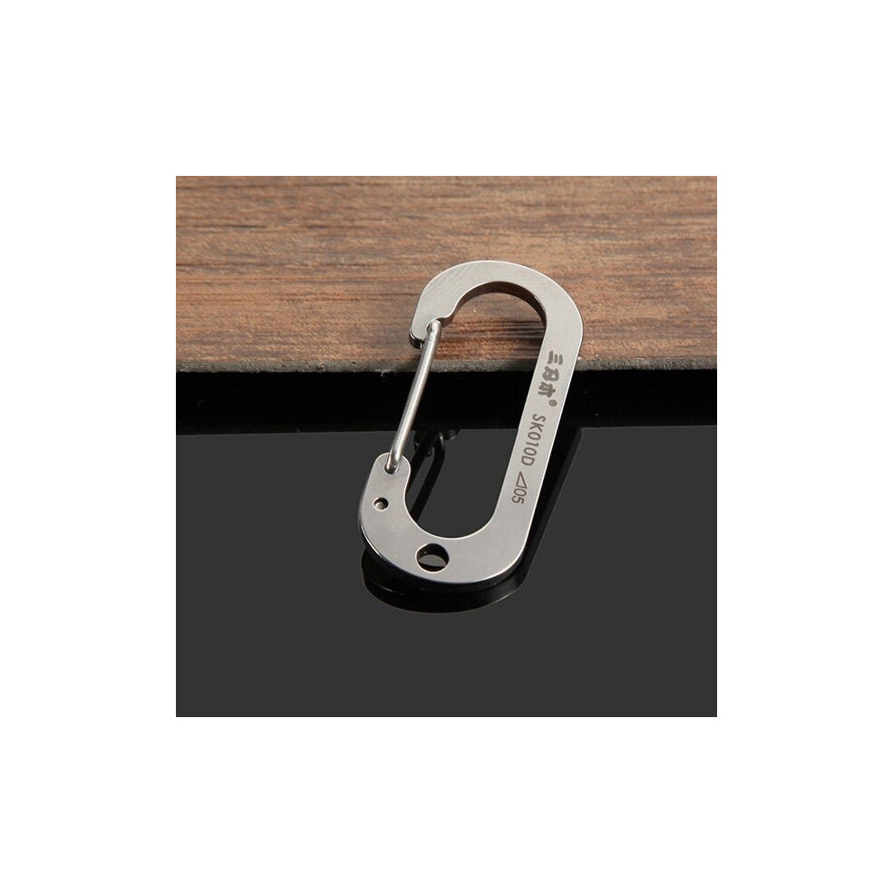 Number Zero Stainless Steel Carabiner Tool Key Chain Lucky