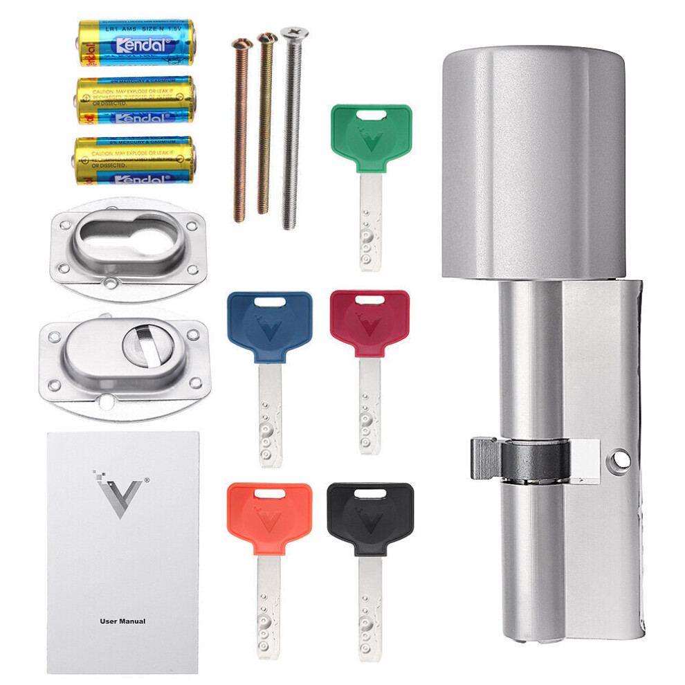 (Tuya Version) Smart Lock Core Cylinder Version Intelligent Key-Alike Securtiy Door Lock 128-Bit Encryption With 5 Keys