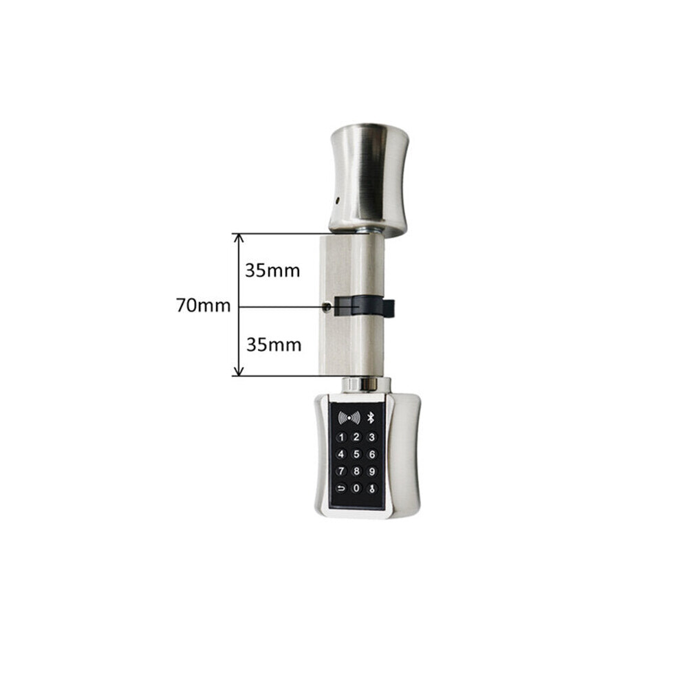 (70) Smart Cylinder Lock Keyless Electronic Door Lock Digital Fingerprint Keypad Code Lock For Home Hotel Apartment 3654659371720