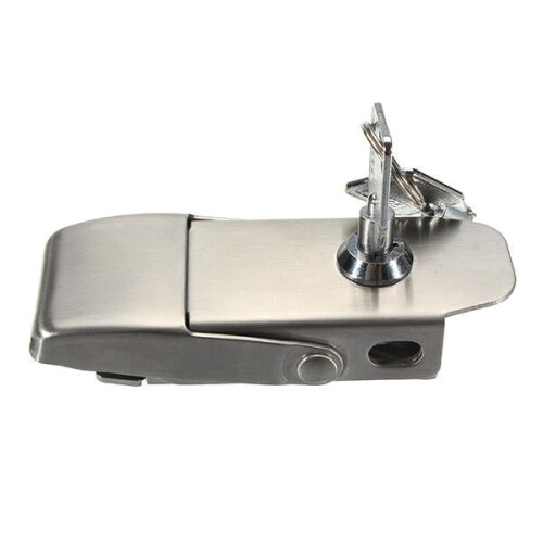 304 Stainless Steel Concealed Toggle Latch Safety Catch Key Locking Spring Loaded 2