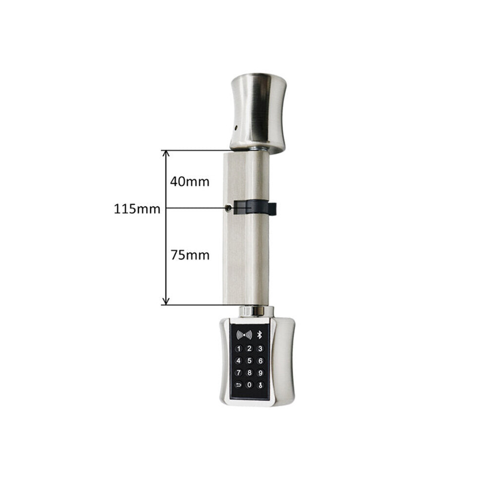 (115) Smart Cylinder Lock Keyless Electronic Door Lock Digital Fingerprint Keypad Code Lock For Home Hotel Apartment 3654657621018