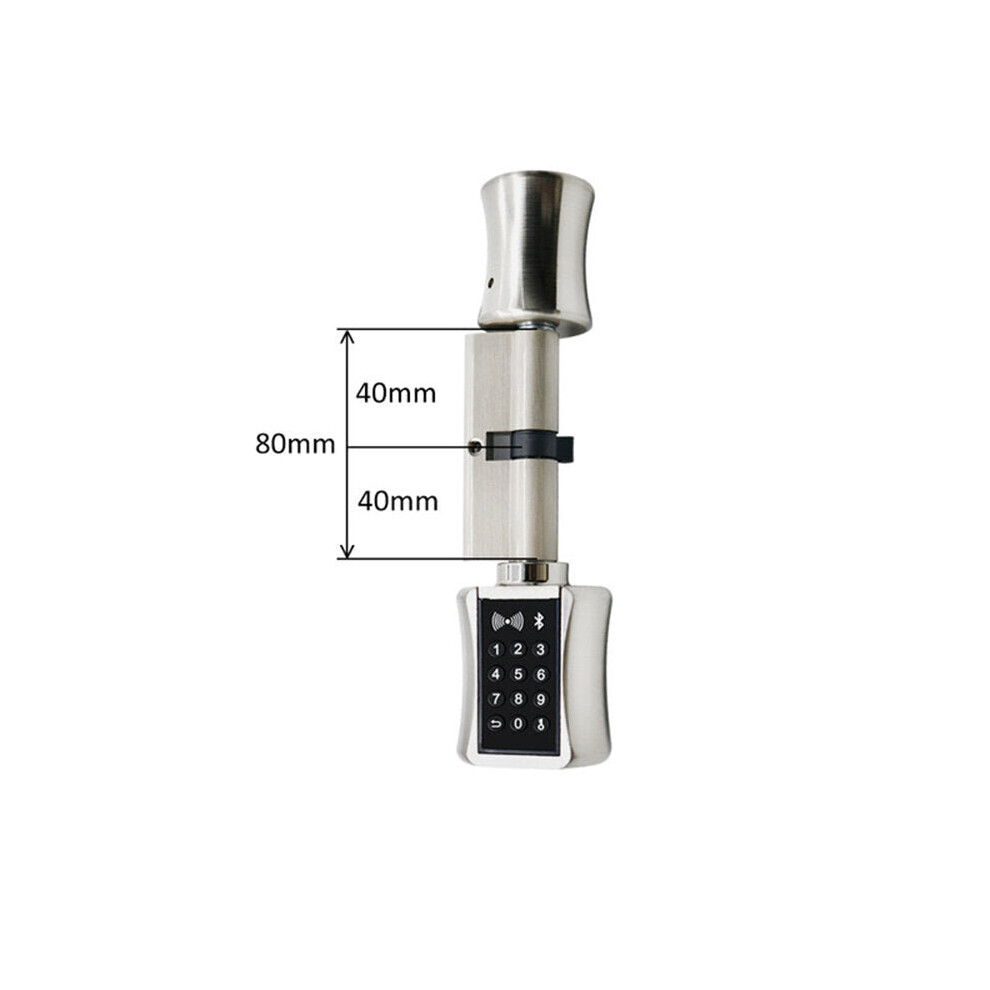 (80) Smart Cylinder Lock Keyless Electronic Door Lock Digital Fingerprint Keypad Code Lock For Home Hotel Apartment 3654659392121
