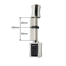(100) Smart Cylinder Lock Keyless Electronic Door Lock Digital Fingerprint Keypad Code Lock For Home Hotel Apartment