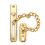 (Black) Stainless Steel Strong Security Door Chain Solid Home Safety Guard Lock Catch 9