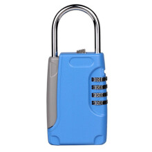 (Blue) Mini 3 Digital Combination Security Padlock Zinc Alloy Travel Luggage Drawer Bags Lock