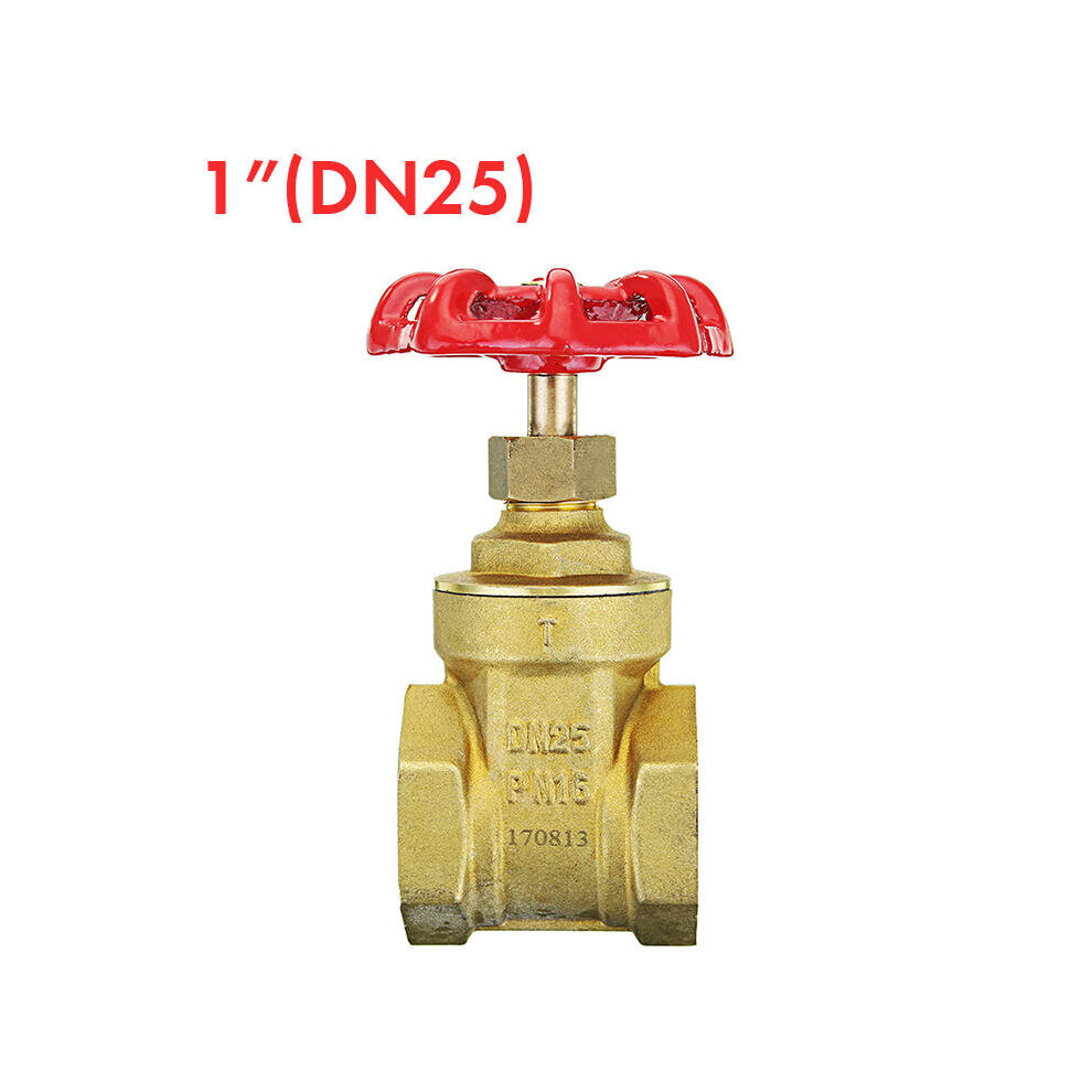 (1 Inch) 1/2" 3/4" 1" Brass Manual Gate Valves G Female Thread Water Flow Valve