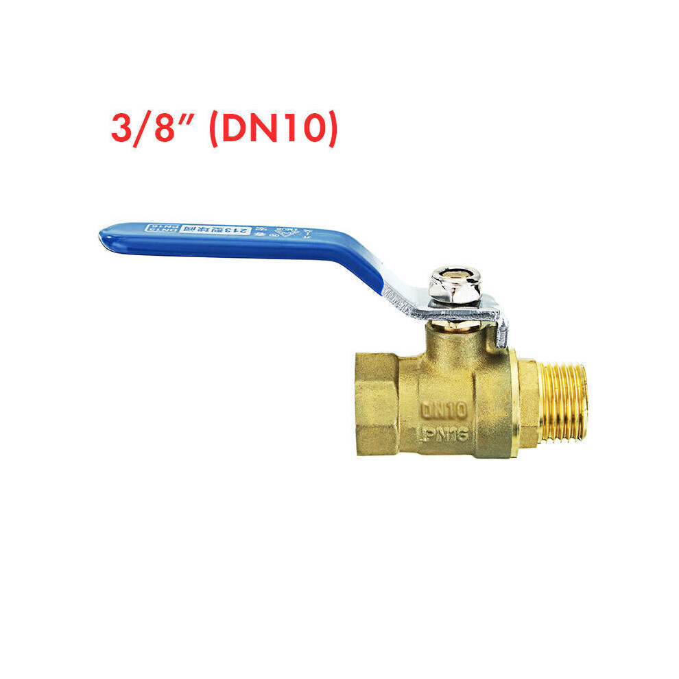 (3/8 Inch) 3/8" 1/2" 3/4" Brass Ball Valves Two Piece Inline Lever Handle BSP Male x Female Thread