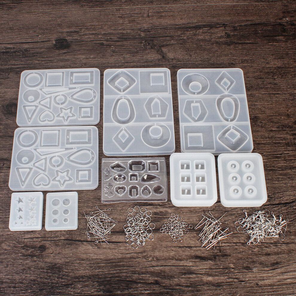 248PCS Silicone Earring Pendant Mold Necklace Jewelry Resin Mould Casting Craft