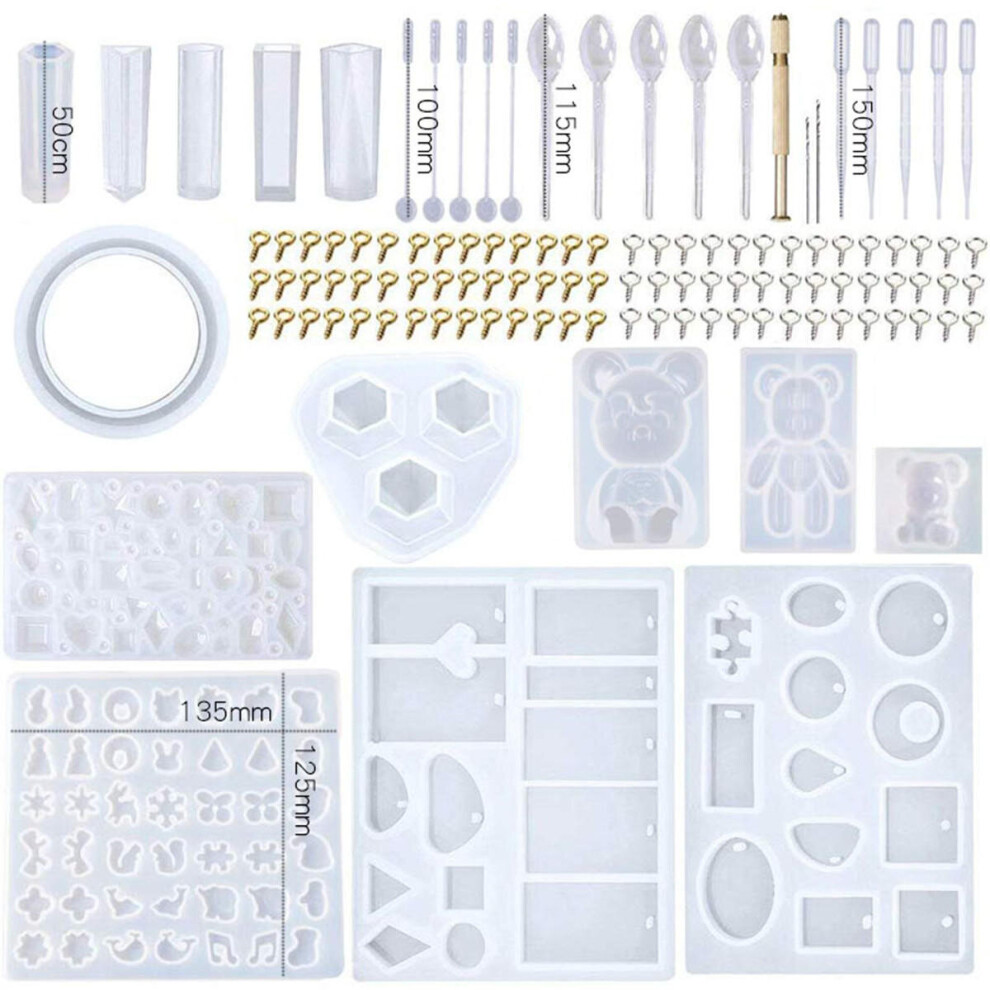 229Pcs DIY Bracelet Pendant Epoxy Silicone Mold Set Jewelry Pendant Mould