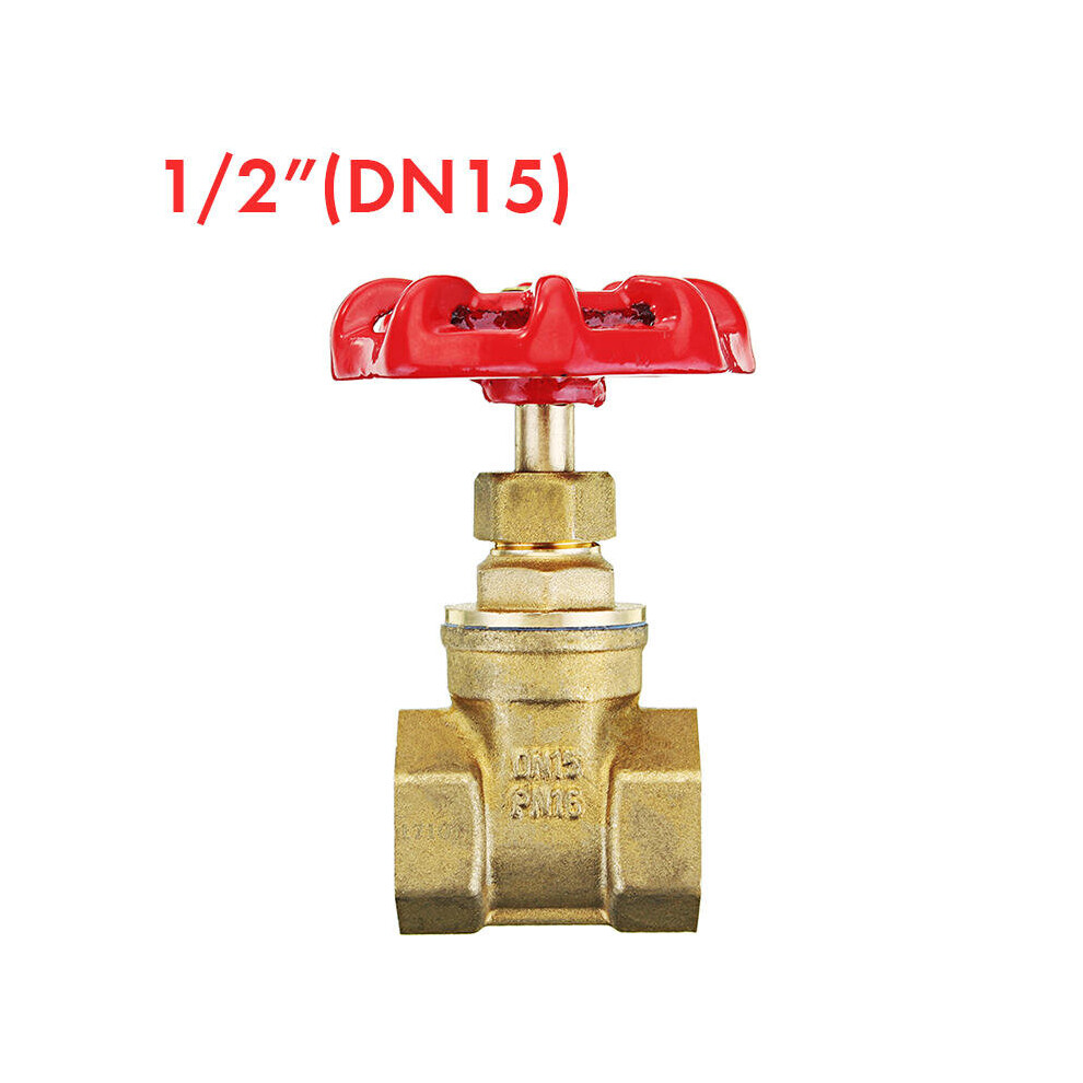 (1/2 Inch) 1/2" 3/4" 1" Brass Manual Gate Valves G Female Thread Water Flow Valve