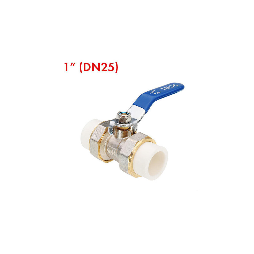 Photos - Tap / Valve / Fitting GreenZech  3/4" 1" 1-1/4" PPR Brass Ball Valve Heat Fusion Double Union Socket Plumbing Fitting (1 Inch)