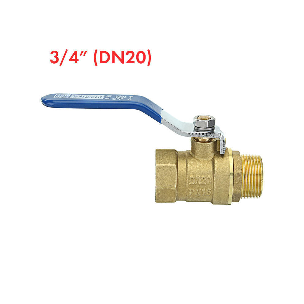 (3/4 inch) 3/8" 1/2" 3/4" Brass Ball Valves Two Piece Inline Lever Handle BSP Male x Female Thread