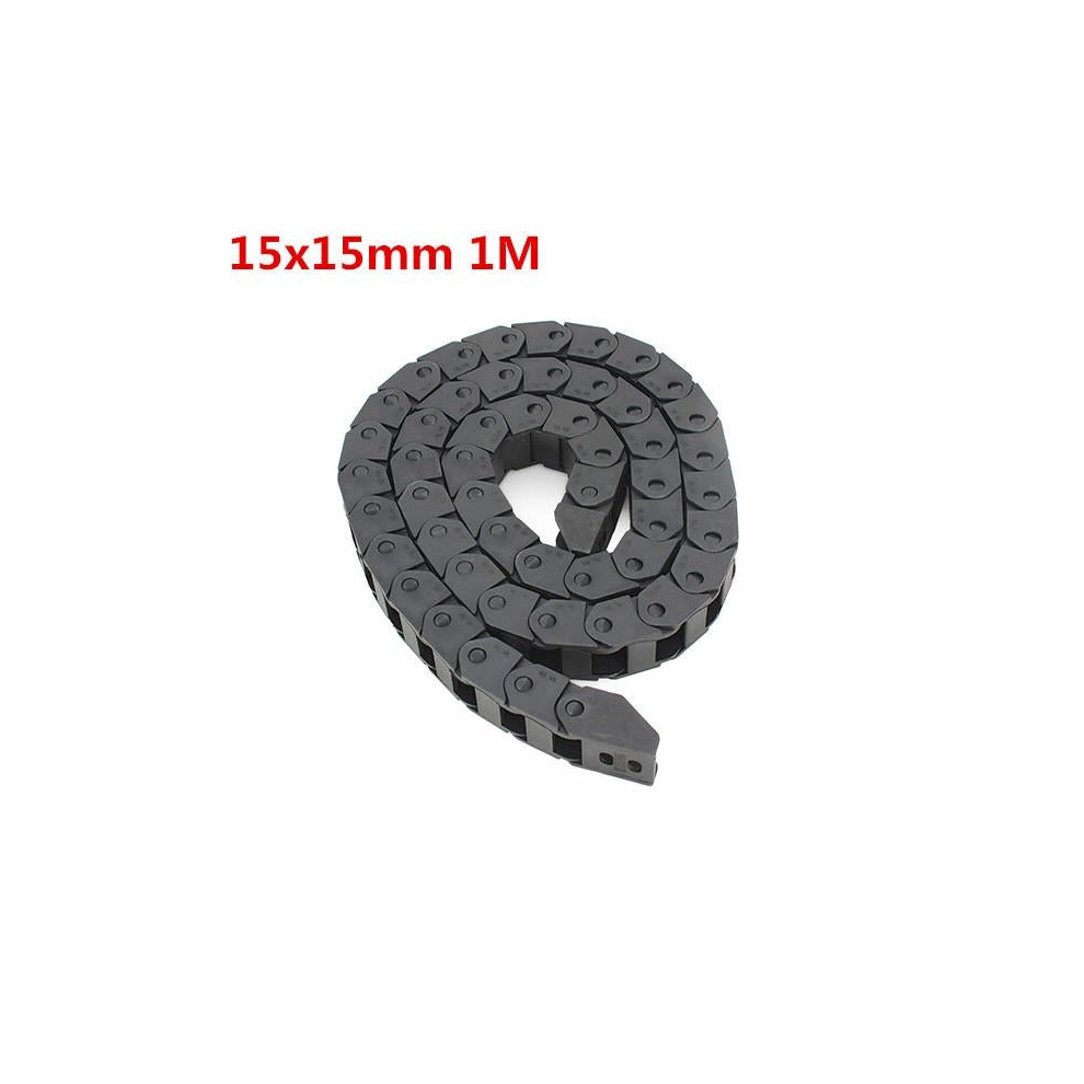 15x15mm L1000mm Plastic Cable Drag Chain Wire Carrier for CNC Router Machine