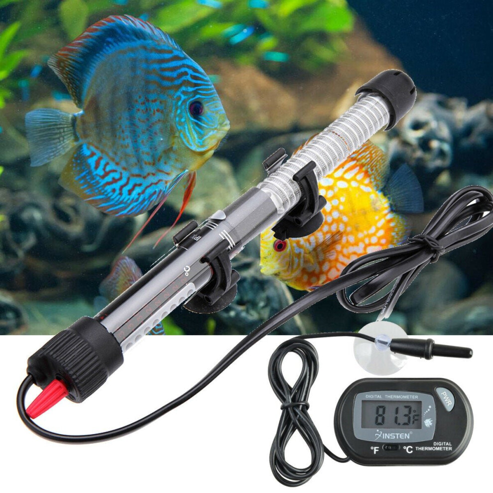 (300W) 100/200/300W Aquarium Submersible Water Heater Rod Fish Tank Heater LCD Screen